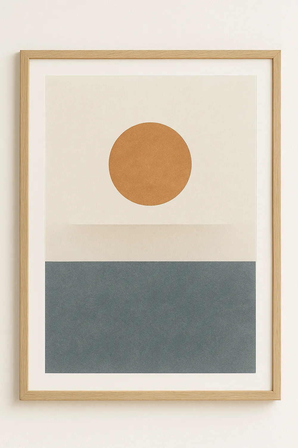 Muted Horizon framed in a living room
